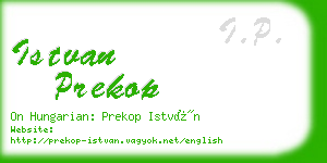 istvan prekop business card